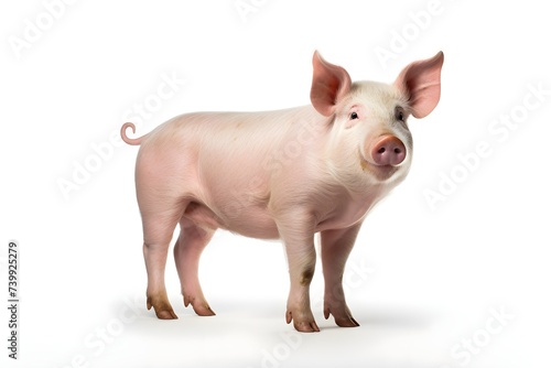 Cute pig. Farm piggy  Illustration of nature domestic swine  animals background  country  farmer rustic  farms.