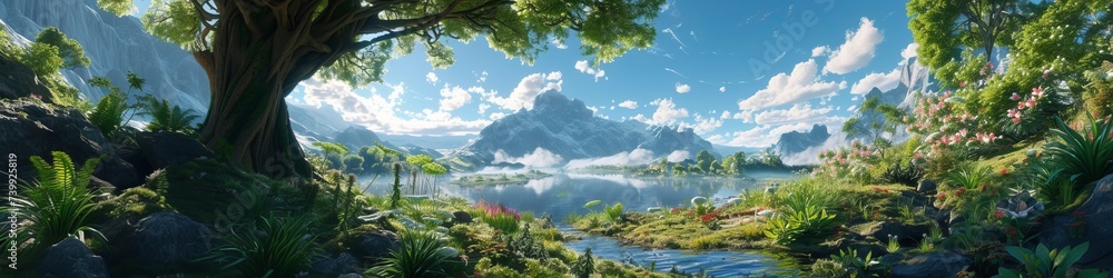 An Earth existing solely in virtual reality, a digital landscape limited only by imagination, where every environment is an artistic creation, blending fantasy with hyperreality. An Earth existing solely in virtual reality, a digital landscape limited only by imagination, where every environment is an artistic creation, blending fantasy with hyperreality.