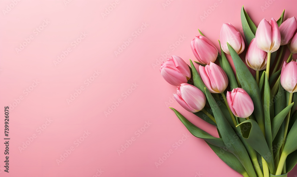 Obraz premium Tulips background with space for text