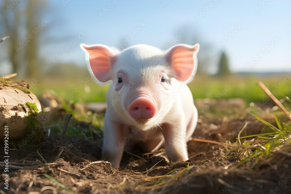 Cute pig. Farm piggy, Illustration of nature domestic swine, animals background, country, farmer rustic, farms. Cute pig. Farm piggy, Illustration of nature domestic swine, animals background, country, farmer rustic, farms.