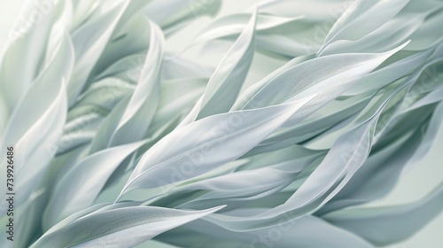 Sage leaves in wavy elegance, a calming ballet kissed by both warmth and frost.