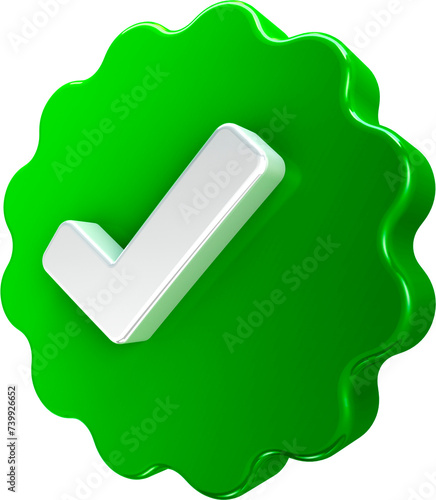 simbolo 3d verificado correto, aceito, recusado, simbolo verde, simbolo vermelho, aceito, nao aceito photo
