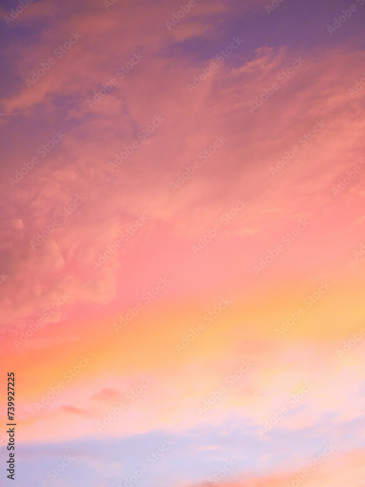 Colorful skies in evening