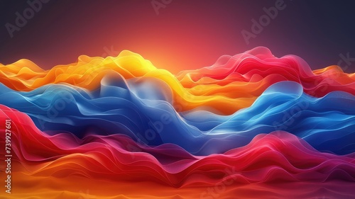vibrant spectrum wave art. abstract background