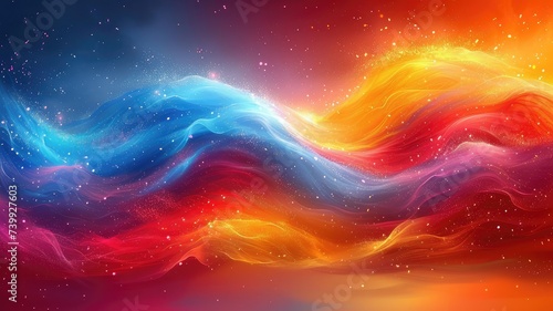 vibrant spectrum wave art. abstract background photo