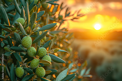 Detalle de aceitunas lista para recolectar para la elaboración de aceite de oliva virgen extra