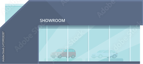 Parking showroom icon cartoon vector. Car sale store. Service station