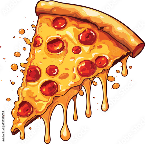 illustration of a pizza slice on white background