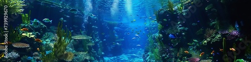Atlantis underwater gardens, a labyrinth of bio-luminescent plants and exotic marine life
