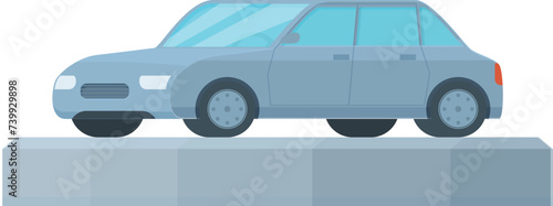 Sedan car rent icon cartoon vector. Vehicle people. Riding sell parking