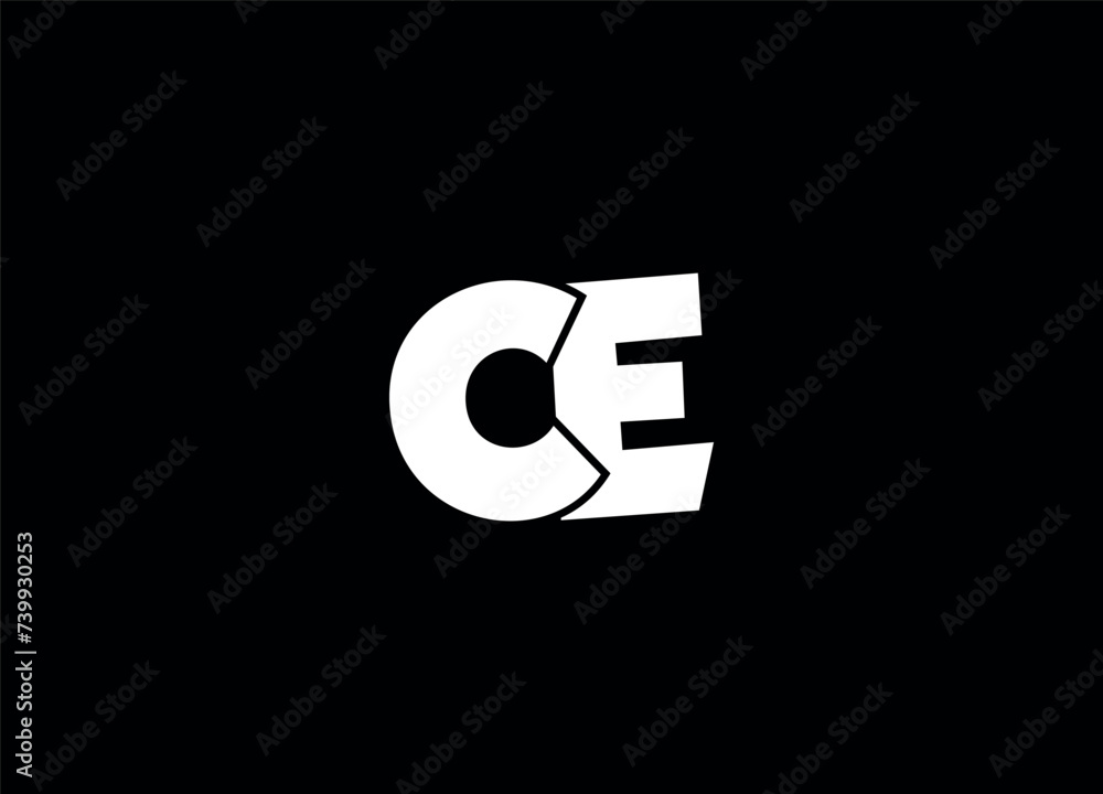 CE initial logo design and letter logo CE initial logo design and letter logo