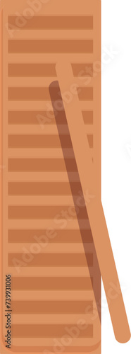 Musical sticks drums icon cartoon vector. Training drum. Capoeira culture