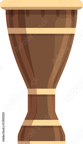 Brazin leather drums icon cartoon vector. Capoeira martial art. Kick training