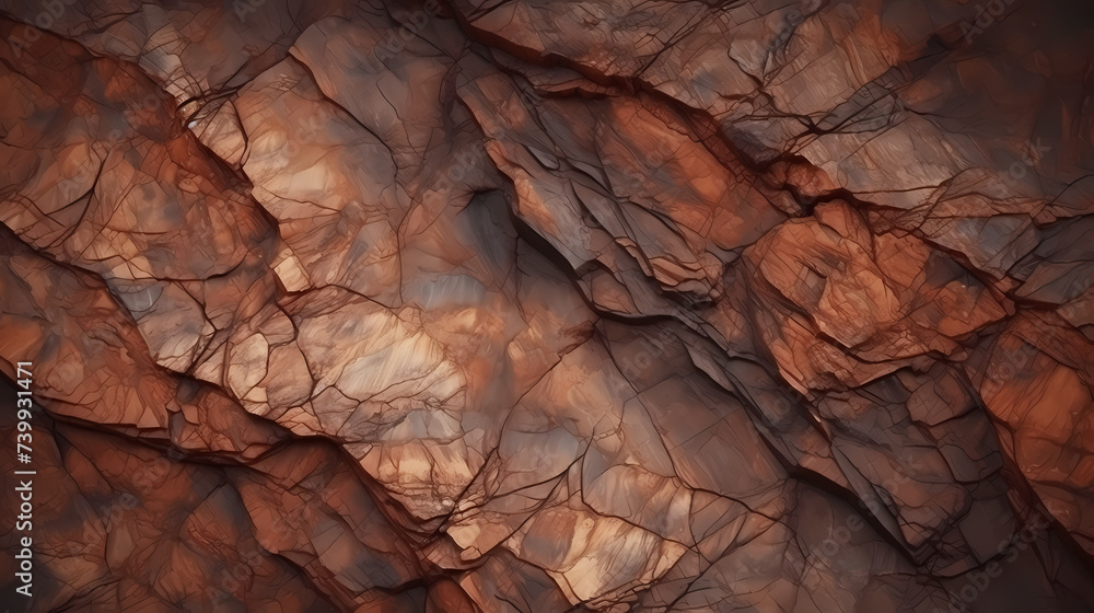 Fototapeta premium Rock texture background, close-up of natural surface