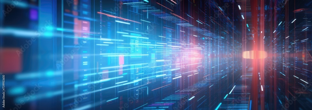 3D image background of server room viewing data 3D image background of server room viewing data