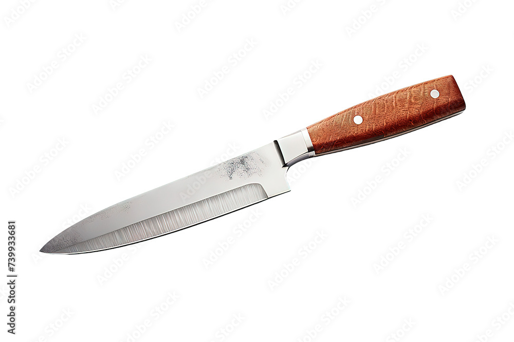 Kitchen knife isolated on a Transparent background. Generative AI Kitchen knife isolated on a Transparent background. Generative AI