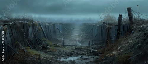 Silent trenches, once alive with the sounds of war, now hold only the whispers of history.