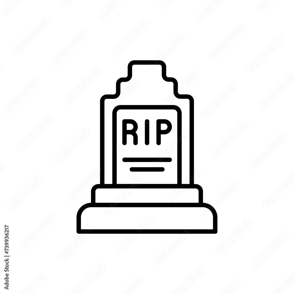 Gravestone outline icons, minimalist vector illustration ,simple transparent graphic element .Isolated on white background Gravestone outline icons, minimalist vector illustration ,simple transparent graphic element .Isolated on white background