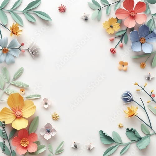 Spring flowers. Colorful flowers on a white wooden background. Flat lay, top view, copy space.