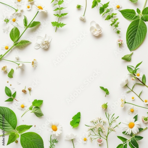 Spring flowers. Colorful flowers on a white wooden background. Flat lay, top view, copy space