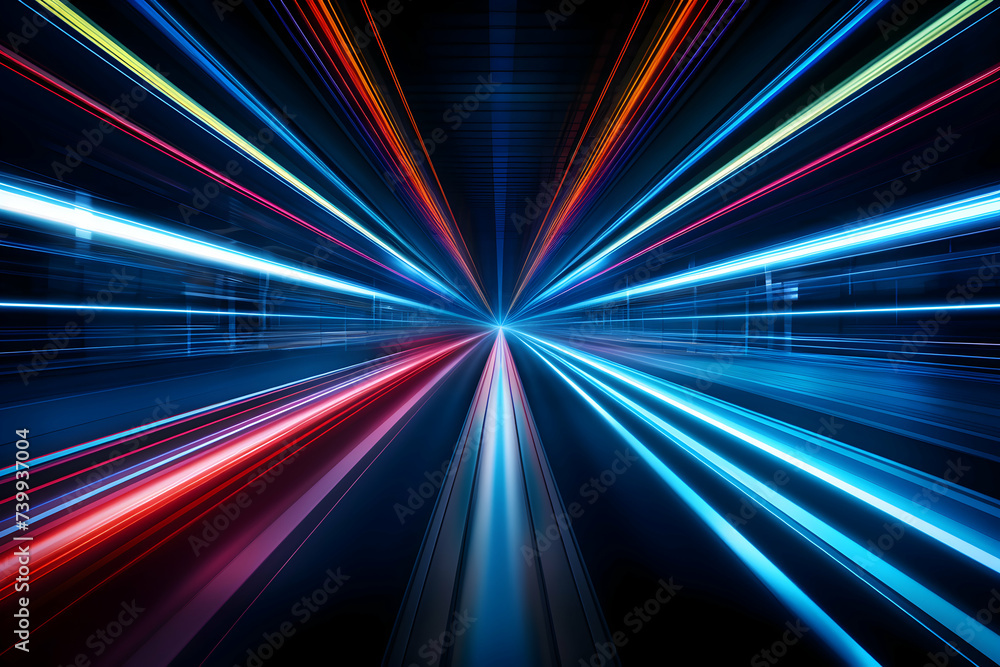 abstract speed motion on the road with high speed technology concept background