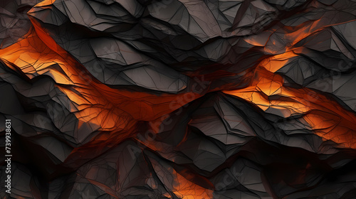 Volumetric rock texture with cracks