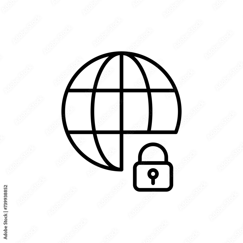 Online security outline icons, minimalist vector illustration ,simple transparent graphic element .Isolated on white background Online security outline icons, minimalist vector illustration ,simple transparent graphic element .Isolated on white background
