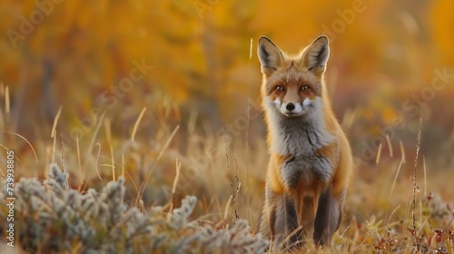 Curious fox approaching with a cautious yet friendly demeanor symbolizes the beauty of wildlife interactions © Sara_P