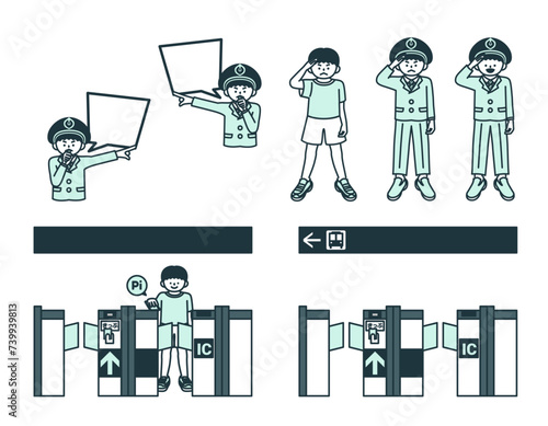 鉄道好きな子鉄イラスト