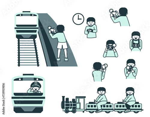 鉄道好きな子鉄イラスト