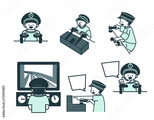 鉄道好きな子鉄イラスト