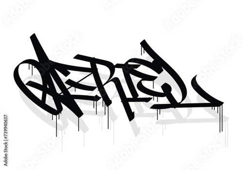 AZRIEL bible name graffiti tag style