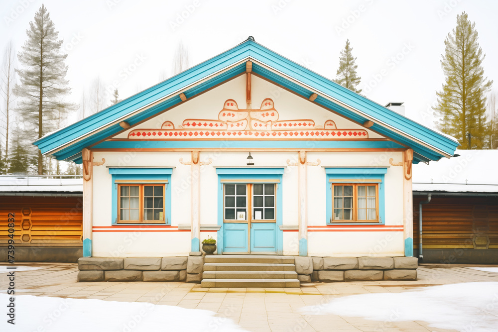 exterior of a traditional finnish sauna building exterior of a traditional finnish sauna building
