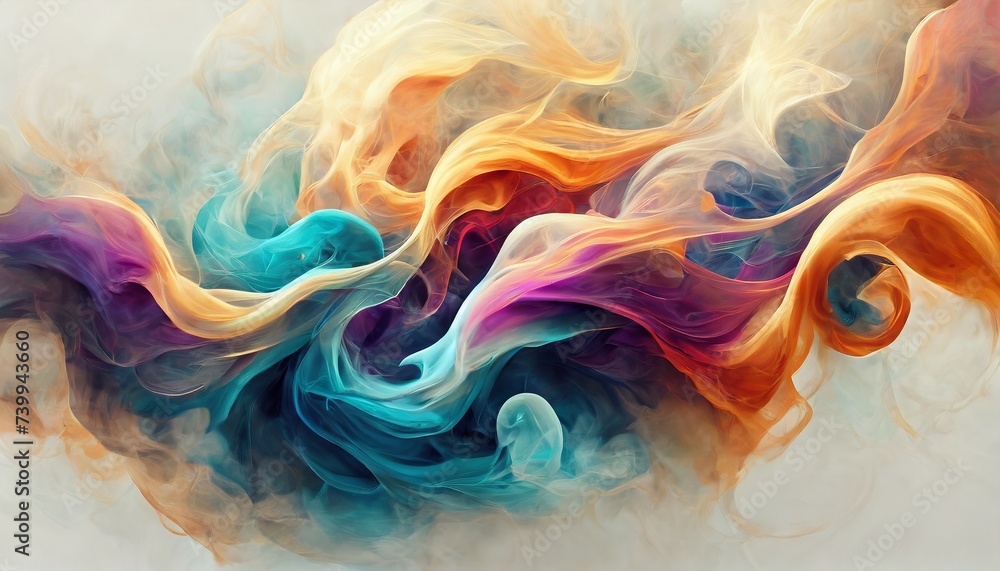 colorful smoke swirl