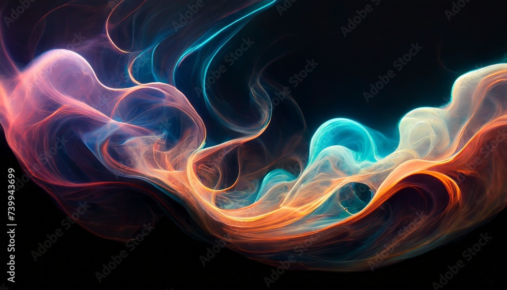 colorful smoke swirl