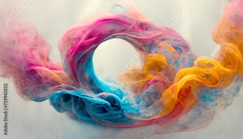colorful smoke swirl