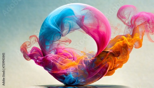 colorful smoke swirl