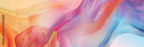 calm and abstract wavy rainbow colorful background 3D  waves sheet presentation illustration slide
