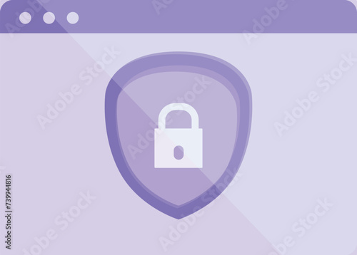 Web parental control icon cartoon vector. Computer security. Electronic online