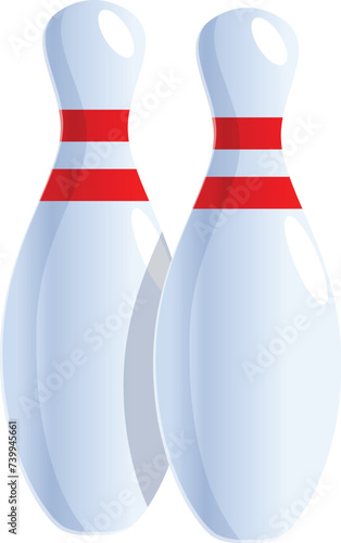 Two skittles icon cartoon vector. Sport game. Object target speed