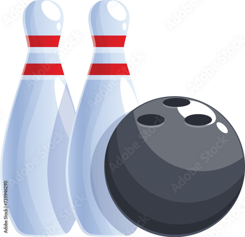 Object skittles game icon cartoon vector. Win speed. Sport shot recreation