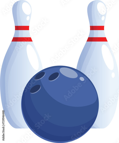 Sport ball bowling icon cartoon vector. Target win. Design team event