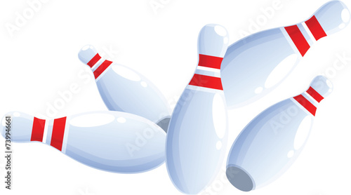 Skittles big shot icon cartoon vector. Bowling strike. Sport speed hit