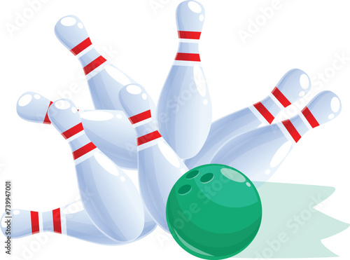 Speed ball hit icon cartoon vector. Object win activity. Score hit pin