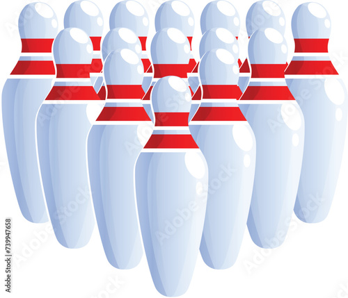 Bowling skittles icon cartoon vector. Sport game. Strike hit ball