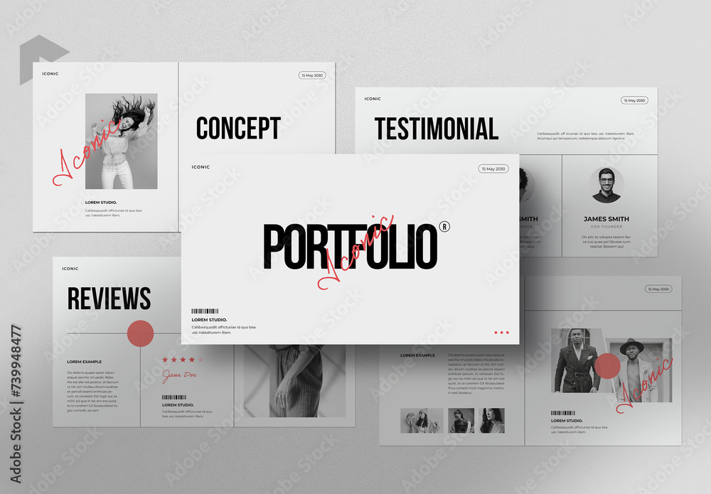 Iconic Portfolio Presentation Stock Template | Adobe Stock