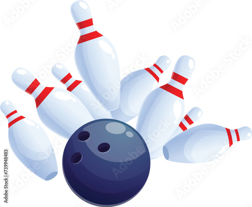 Hit game element icon cartoon vector. Score play. Skittles game tool