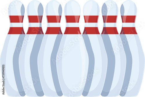 Motion skittles game icon cartoon vector. Shot recreation. Strike fun