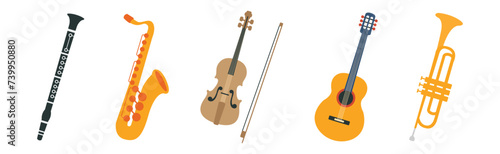 Different Musical Instrument for Live Concert Vector Set