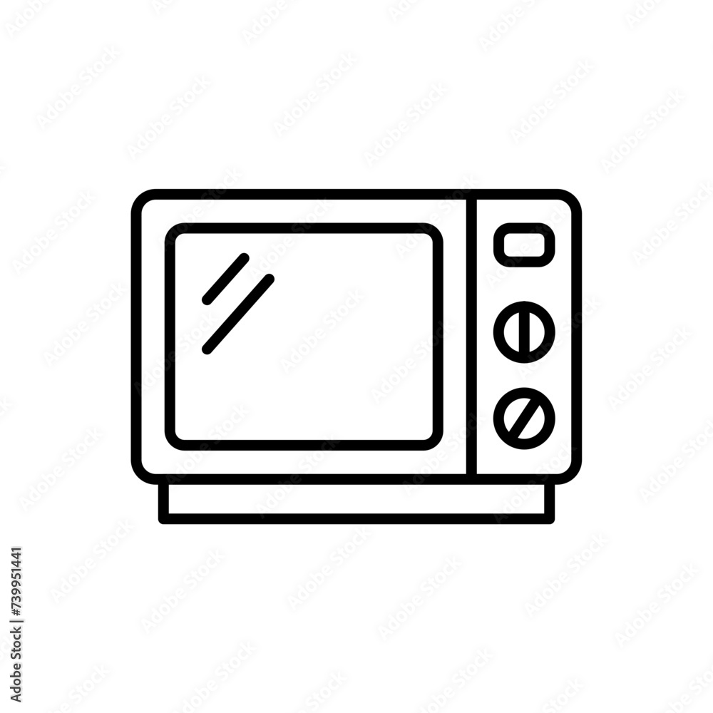 Microwave outline icons, minimalist vector illustration ,simple transparent graphic element .Isolated on white background Microwave outline icons, minimalist vector illustration ,simple transparent graphic element .Isolated on white background